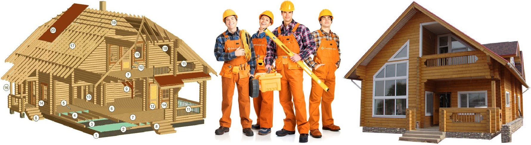 Log homes for sale from pine - Ukraine.